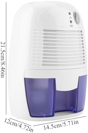 Dehumidifier for Bedroom, 500ml Small Quiet Dehumidifier with Auto Shut Off, Portable Mini Dehumidifier for Bathroom Closet RV Home