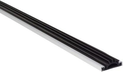 Door Seal Strip Bottom - Door Sweeps for Bottom of Door Exterior - Neoprene Bottom Door Seal, Draft Stopper - Balck Anodized, 48 Inches Long