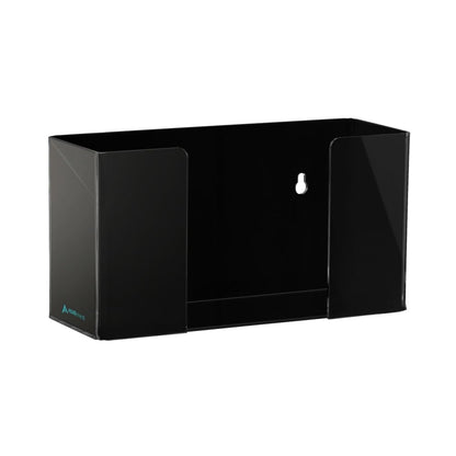 AdirMed VivaEssentials Double Glove Box Holder, Wall Mount or Free Standing Black Acrylic Glove Holder