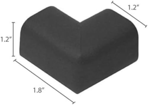 KidKusion 4-Piece Safety Corner Cushion, Black, Child Proofing Corner Guard, Made in USA, Child Safety, Home Furniture Safety Bumper, Baby Proof Table Protector, 4 Count (Pack of 1)