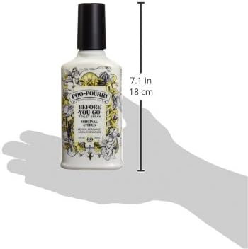 Poo-Pourri Before-You-Go Toilet Spray Refill, Original Citrus, 16 Fl Oz, Up to 800 Uses, Bathroom Odor Deodorizer with Essential Oils for Home or Work, Lemon, Bergamot and Lemongrass Scent