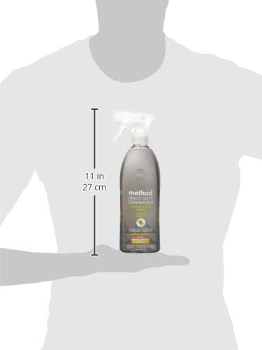Method Heavy Duty Degreaser, Lemongrass Scent, Oven Cleaner & Stove Top Cleaner, 28 Oz Spray Bottle (Pack of 1),(Packaging may vary)