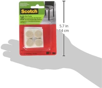3M Company SP805-NA Scotch Felt Pads, Beige, 16 Piece