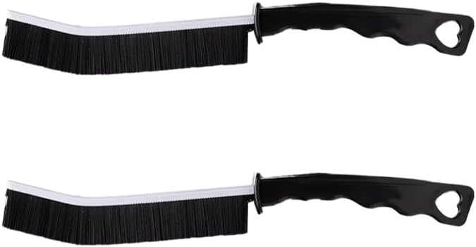 Crevice Cleaning Brush Cleaning Supplies Cleaning Tools Essentials - Multi-Purpose Stiff Bristle Scrub Brush for Bathroom, Kitchen, Windows, Faucets, Toilet, Grout, Car Household 2 Pcs