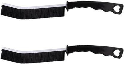 Crevice Cleaning Brush Cleaning Supplies Cleaning Tools Essentials - Multi-Purpose Stiff Bristle Scrub Brush for Bathroom, Kitchen, Windows, Faucets, Toilet, Grout, Car Household 2 Pcs