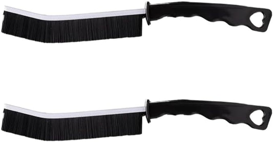 Crevice Cleaning Brush Cleaning Supplies Cleaning Tools Essentials - Multi-Purpose Stiff Bristle Scrub Brush for Bathroom, Kitchen, Windows, Faucets, Toilet, Grout, Car Household 2 Pcs