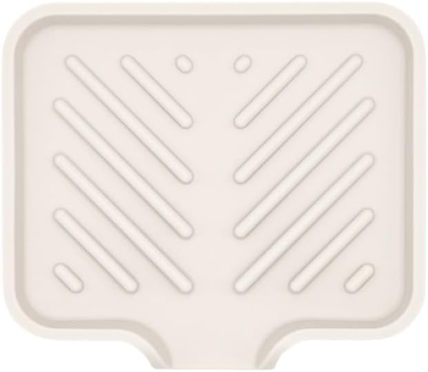Silicone Soap Dish Tray and Sponge Holder with Drain Chute and Feet | 3-Way Sloped Design | Bathroom and Kitchen Sink Organizer Caddy (Black, 10"x4", 7.8 Ounces)
