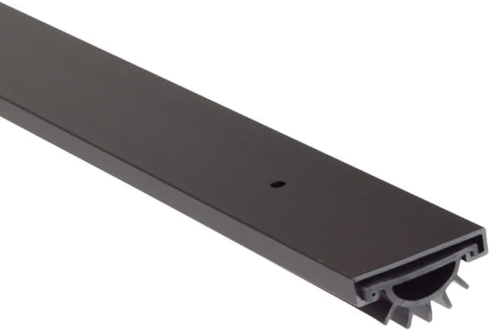 Door Seal Strip Bottom - Door Sweeps for Bottom of Door Exterior - Neoprene Bottom Door Seal, Draft Stopper - Balck Anodized, 48 Inches Long