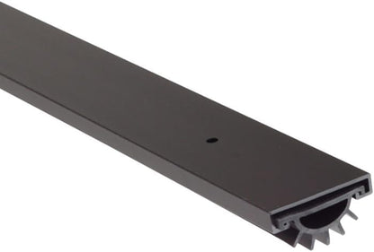 Door Seal Strip Bottom - Door Sweeps for Bottom of Door Exterior - Neoprene Bottom Door Seal, Draft Stopper - Balck Anodized, 48 Inches Long
