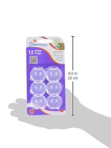 Dreambaby Plastic Baby Safety Outlet Plug Covers - 24 Pack - Outlet Covers Baby Proofing