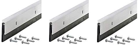 M-D Building Products 68247 All Season Aluminum Door Sweep for Bottom of Door, Heavy Duty Rubber Seal, Exterior & Interior Weather Stripping Bottom Door Seal, Commercial & Residential, (Silver, 36in)