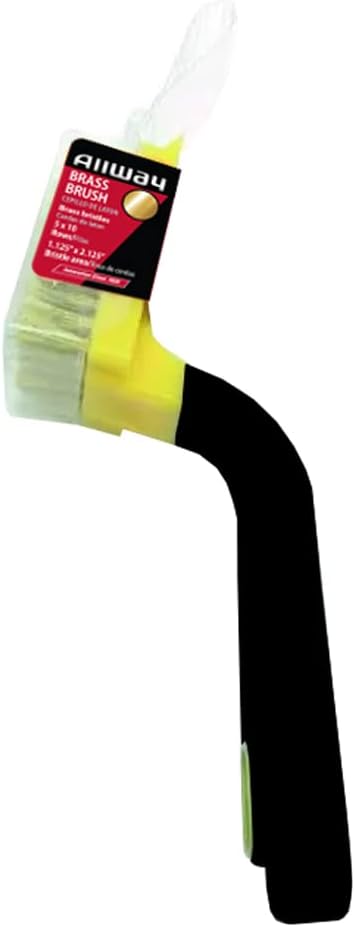 ALLWAY GB Narrow Nylon Stripper & Grout Brush | Soft-Grip Handle, Ideal for Tile and Grout