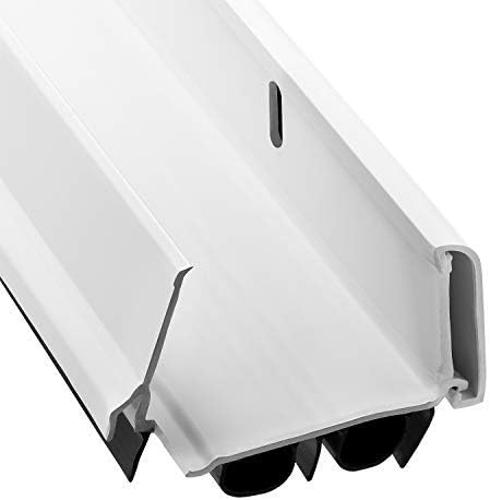 Patent Pending, Adjustable Double Bubble Door Sweep, Draft Stopper, Under Door Seal for Exterior Doors, 1 3/4" x 36" (Black 36 inch)