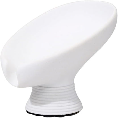 Self Draining Soap Dish with Suction Cup, Leaf Shaped Resin Soap Holder for Bathroom, Shower, Sink & Kitchen (Beige)