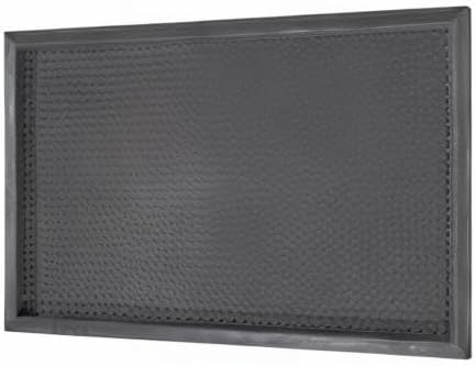 Ottomanson Indoor/Outdoor Boot Tray Non-Slip Rubber 16" x 32" Modern Entryway Mat for Entryway, Patio, Backyard, Garage, 16" x 32", Black