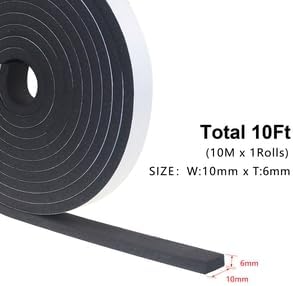 Weather Stripping Door Seal Strip for Doors and Windows, 1In x 1/8In x 33Ft x 2 Roll Foam Insulation Tape Self Adhesive,Sound Proof,Weatherstrip,Pipe Cooling, Air Conditioning Seal Strip - Colors A