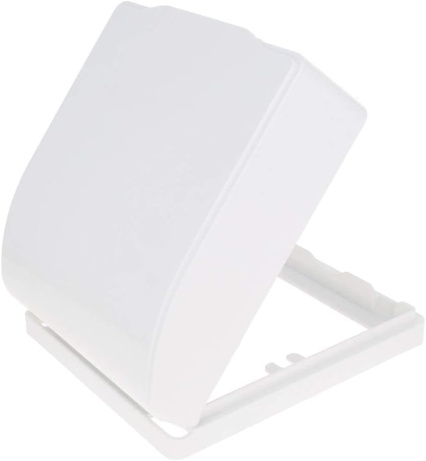 Heyiarbeit Weatherproof Cover Plug in Use Outlet Receptacle Protector 3.86"x4.33"x1.69"(LxWxH) for Retrofit Siding Construction 86 Type White 1Pcs