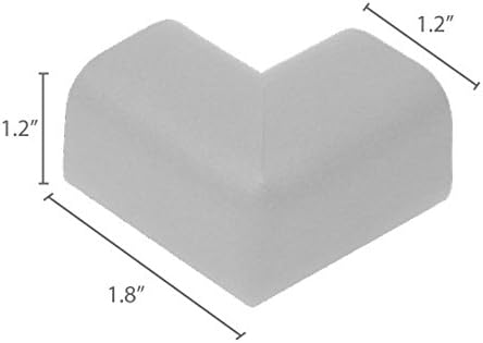 KidKusion 4-Piece Safety Corner Cushion, Black, Child Proofing Corner Guard, Made in USA, Child Safety, Home Furniture Safety Bumper, Baby Proof Table Protector, 4 Count (Pack of 1)