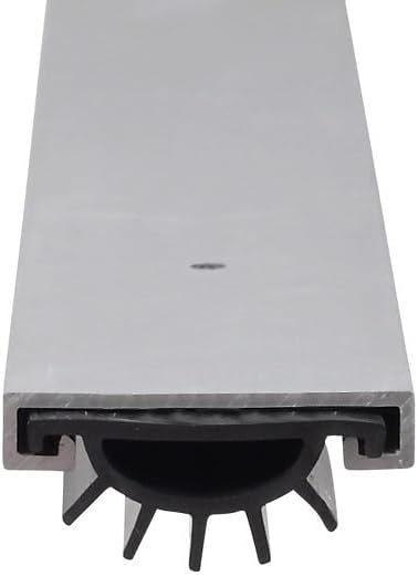 Door Seal Strip Bottom - Door Sweeps for Bottom of Door Exterior - Neoprene Bottom Door Seal, Draft Stopper - Balck Anodized, 48 Inches Long