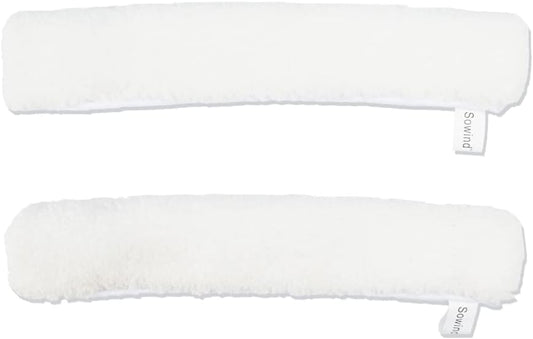 13-Inch Window Washer Sleeve, Microfiber Squeegee Sleeve Refills for 11-12 inch Window Cleaner Scrubber - 2 Packs, White