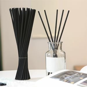 5 Mixed Colors 10inch Diffuser Replacement Sticks - 60Pcs Fiber Reed Fragrance Sticks Refill for Home and Bathroom - Rattan Essential Oil Sticks for Scented Diffuser