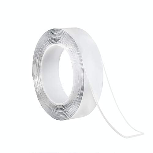 Double Sided Tape Heavy Duty 33FT 1.2in Removable Nano Tape Clear Strong Adhesive Mounting Tape for Poster Carpet Household (16.5 FT)