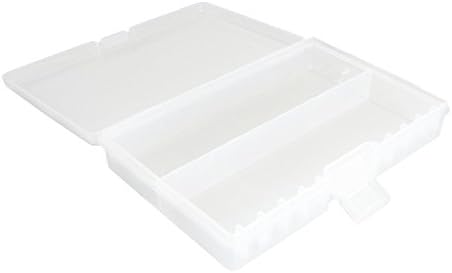 Foto&Tech AA AAA Battery Storage Box, Rechargeable Battery Storage Case Battery Holder Organizer Box Holds 46AA or 64AAA with Hinged Lid Charge Reminder Marking Non-Slip Bottom Sturdy Plastic Clear