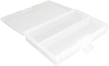 Foto&Tech AA AAA Battery Storage Box, Rechargeable Battery Storage Case Battery Holder Organizer Box Holds 46AA or 64AAA with Hinged Lid Charge Reminder Marking Non-Slip Bottom Sturdy Plastic Clear