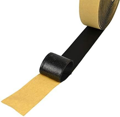 Weather Stripping Door Seal Strip 30 Feet, 2 Inch Wide X 1/8 Thick Black Foam Seal Tape Strong Adhesive for Doors and Windows Insulation, Soundproofing, Rattle