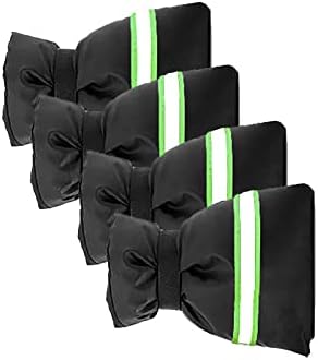Outdoor Faucet Cover with Reflective Strip, Black Waterproof Winter Protection, 4-Pack Insulated Socks for Freeze Prevention