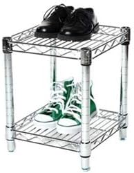 Shelving Inc. 12" d x 30" w Chrome Wire Shelving with 2 Tier Shelves, Weight Capacity 800lbs Per Shelf