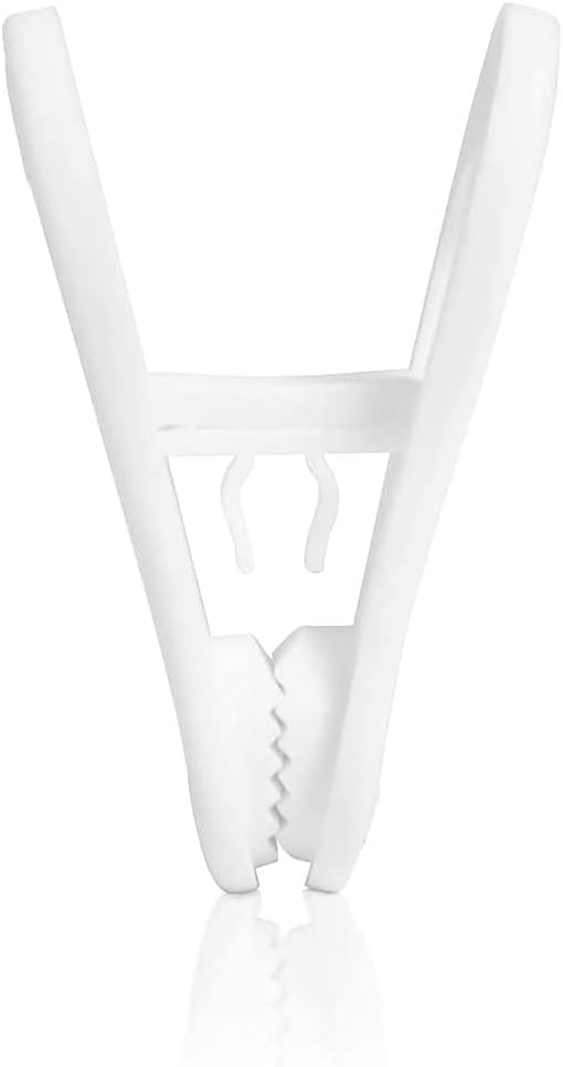 Otylzto 20 Pcs Multi-Purpose Clips for Hangers, White Clothes Hanger Clips, Standard Plastic Hanger