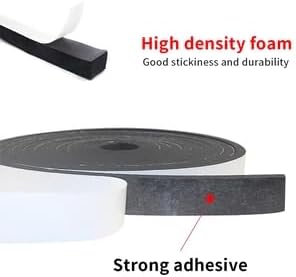Weather Stripping Door Seal Strip for Doors and Windows, 1In x 1/8In x 33Ft x 2 Roll Foam Insulation Tape Self Adhesive,Sound Proof,Weatherstrip,Pipe Cooling, Air Conditioning Seal Strip - Colors A