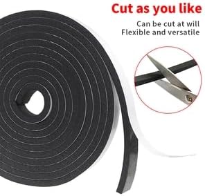 Weather Stripping Door Seal Strip for Doors and Windows, 1In x 1/8In x 33Ft x 2 Roll Foam Insulation Tape Self Adhesive,Sound Proof,Weatherstrip,Pipe Cooling, Air Conditioning Seal Strip - Colors A