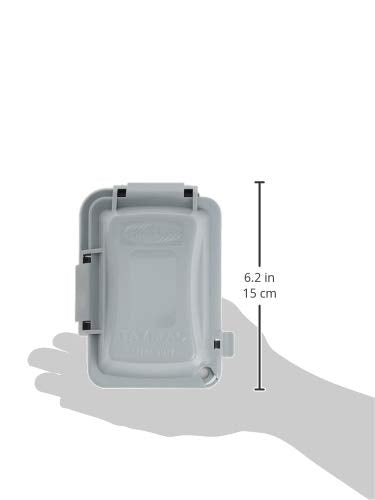 TayMac MM420W Raco 1-Gang Nonmetallic Extra Duty Weatherproof In-Use Horizontal/Vertical 16-in-1 Standard Cover, White, 2.75" Size