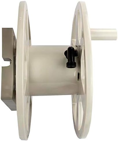Suncast Sidewinder Wall Mount Garden Hose Reel, 100 Feet Capacity for 5/8 Inch Standard Vinyl Hosepipe, Light Taupe – Resin Water Line Holder for Lawn, Gardening and Outdoor Watering