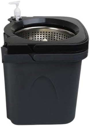 Thunder Mop Spin System -Double-Sided- 2 Compact Stackable 6L Buckets, Microfiber Head, Stainless Steel Wringer, Antifungal Quick-Dry Cleaning, Soap Dispenser, 3 Free Refills (Lime/Forest Green)