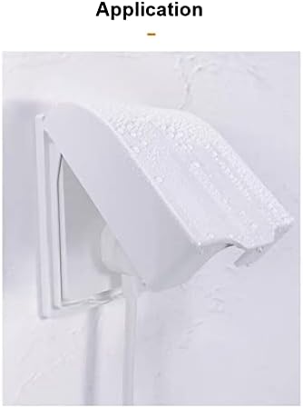Heyiarbeit Weatherproof Cover Plug in Use Outlet Receptacle Protector 5.59"x3.27"x1.89"(LxWxH) for Retrofit Siding Construction 120 Type Transparent 1Pcs