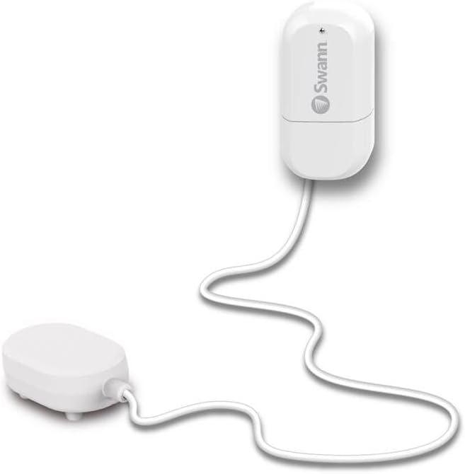 Swann Leak Alert Sensor. Easy Installation (Permanent or Temporary), Wi-Fi Connected, Battery Powered, No Hub Required, Alerts to Your Smartphone and Get Early Warning of Leaking Pipes or Appliances