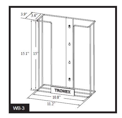 TRONEX Triple Wall Mount Glove Dispenser Racks 3 Wire Glove Rack Holder for Disposable Gloves and Napkins Durable Metal Organizer for the Healthcare Industry (1)