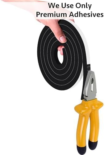 Upgraded Strong Adhesive Foam Weather Stripping Door Seal Insulation Tape for Insulating Door,Window, Air Conditioner Noise-Reduction Self Adhesive Sealing Weatherstrip (1 in x 1/2 in x 10 Ft) - Colors A