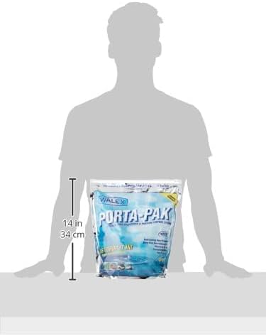 Walex Porta-Pak Black Holding Tank Deodorizer & Portion Control System Drop-Ins - Rapid Breakdown of Waste & Paper, Odor Prevention, Cleans Tank & Sensors - Lavender Breeze, 10-Pack