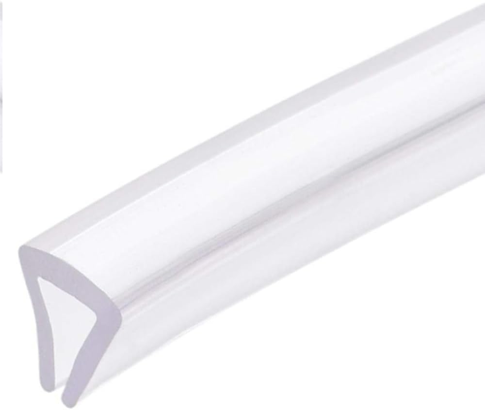 Clear Glass Guards PVC Edge Protector U-Shape Edge Gasket 16.4ft, Flexible Edge Covers Strip U Channel Protector Bumper, Glass Edge Guards For Sharp Furniture & Table Edges, Transparent(Wide 1(Wide 0.