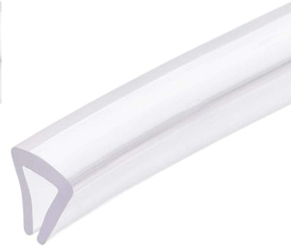 Clear Glass Guards PVC Edge Protector U-Shape Edge Gasket 16.4ft, Flexible Edge Covers Strip U Channel Protector Bumper, Glass Edge Guards For Sharp Furniture & Table Edges, Transparent(Wide 1(Wide 0.
