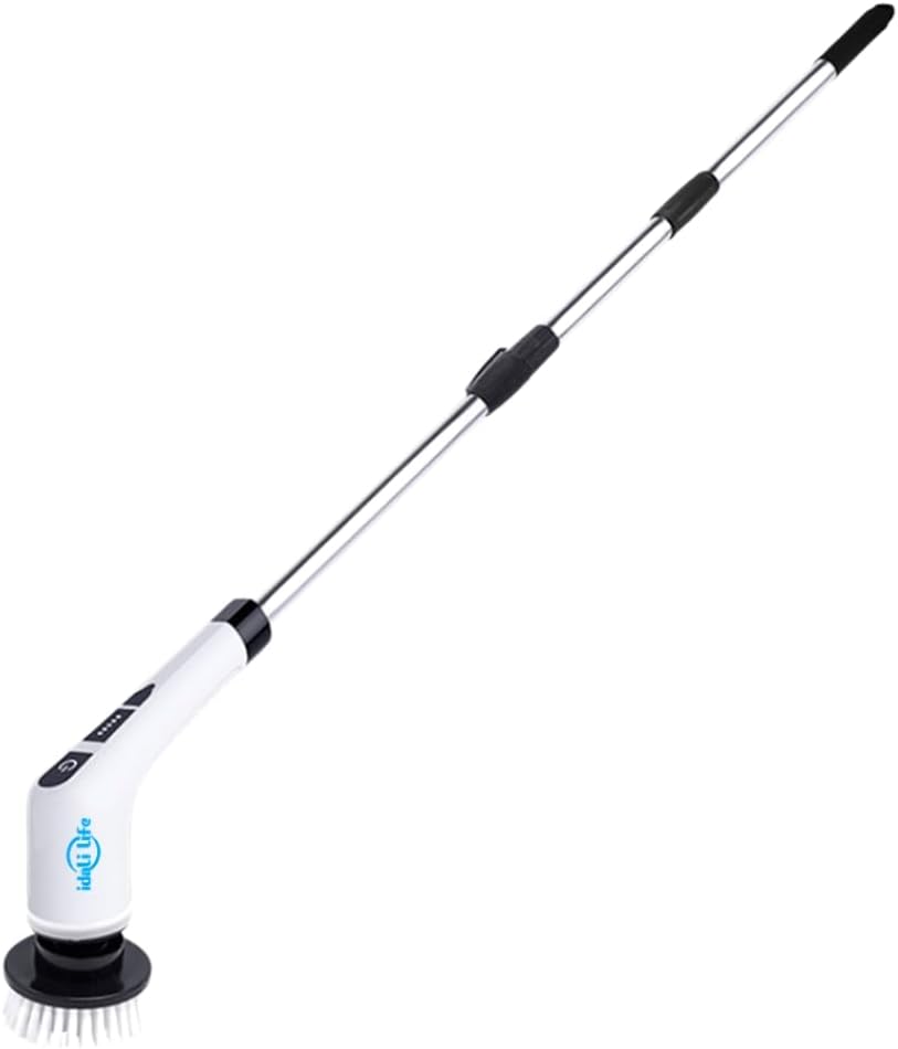 Electric Spin Scrubber with Interchangeable Brush Heads, 8 Pieces