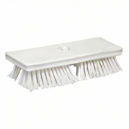 SPARTA Plastic Floor Scrub Brush, Brush Head Only, Deck Brush with ACME Standard Thread Fitting for Deck, Industrial Kitchens, and Hospitals, 10 Inches, Yellow