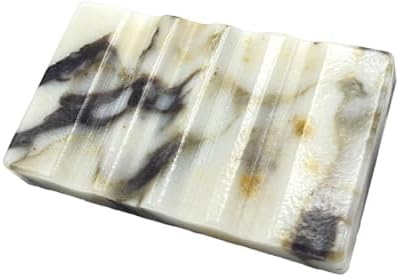 WeDoDecor Real Marble Soap Dish for Shower Stone Tray Small Bar Soap Holder with Self Draining | Non-Slip, Luxury Bath Room Accessories (White)