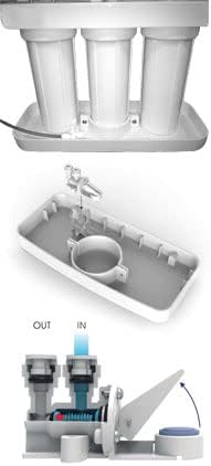 IPW Industries Inc. Undersink RO Reverse Osmosis Filtration System Water Leak Detector Safety Valve Kit with Tray