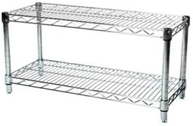 Shelving Inc. 12" d x 30" w Chrome Wire Shelving with 2 Tier Shelves, Weight Capacity 800lbs Per Shelf