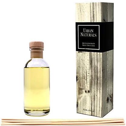 Urban Naturals Smoked Vanilla Reed Diffuser Set with Vanilla Bean, Sandalwood & Leather | Made in the USA - Colors A